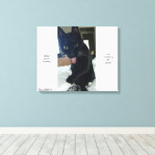 おもしろい舌リモートキャットアートKCスポーツ キャンバスプリント (インサイチュ (ウッドフロア))