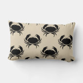 おもしろい航海のカニをテーマにした模様 ランバークッション (裏面)