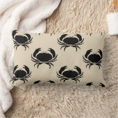 おもしろい航海のカニをテーマにした模様 ランバークッション (ブランケット)