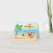 おもしろい航海のクリスマスノートカード シーズンカード (正面)