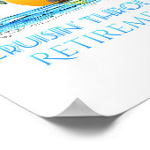 おもしろい航海のクルージング ポスター (角)