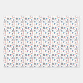 おもしろい航海の帆船灯台海海図 ラッピングペーパーシート (正面3)