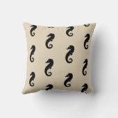 おもしろい航海のSEAHORSEをテーマにしたパターン クッション (裏面)