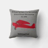 おもしろい航空ラウンジヴィンテージ機装飾用クッション クッション (裏面)