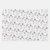 おもしろい船アホイセーリング航海のライトハウス ラッピングペーパーシート (正面3)