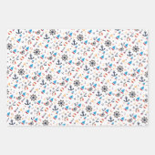 おもしろい船アホイセーリング航海のライトハウス ラッピングペーパーシート (正面2)