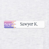 おもしろい色鉛筆あなたの名前を追加 ラベル (デザイン1)