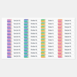おもしろい色鉛筆あなたの名前を追加 ラベル