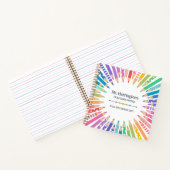 おもしろい色鉛筆と星先生ノート ノートブック (内部)