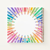 おもしろい色鉛筆と星先生ノート ノートブック (裏面)