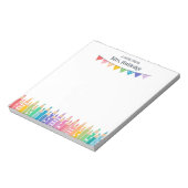 おもしろい色鉛筆ノート学校先生 ノートパッド (回転)