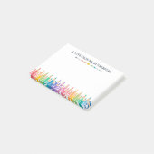 おもしろい色鉛筆ノート学校先生 ポストイット (アングル)