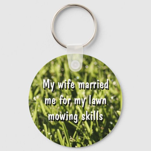 おもしろい芝刈りキーチェーン キーホルダー (正面)
