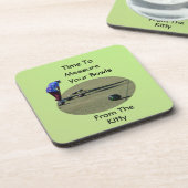 おもしろい芝鉢の時間の測定、コースター コースター (左側)