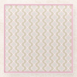 おもしろい花プリント ガラスコースター