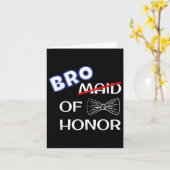 おもしろい花婿介添人結婚のマッチングバチュラーパーティBro カード (黄色い花)