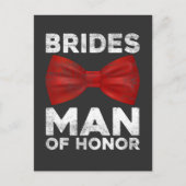 おもしろい花婿結婚ブライダルパーティ引用文 ポストカード (正面)