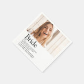 おもしろい花嫁の定義ブライダルシャワー写真 スタンダードカクテルナプキン (角)