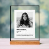 おもしろい花嫁プロポーザル写真付き辞書 アクリルサイン (ニュートラル)