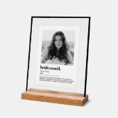 おもしろい花嫁プロポーザル写真付き辞書 アクリルサイン (傾斜)