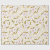 おもしろい花柄ラッピング紙 ラッピングペーパー (フラット)