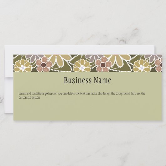 おもしろい花模様ギフト券 (裏面)