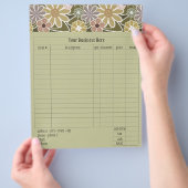 おもしろい花模様注文型枠 チラシ (手)