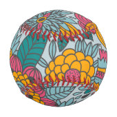 おもしろい花模様野球 野球ボール (裏面)