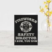 おもしろい花火の安全統括部消防士アメリカ カード (黄色い花)