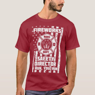 おもしろい花火の安全統括部消防士アメリカ Tシャツ