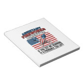 おもしろい花火副監督者愛国Tシャツ ノートパッド (アングル)