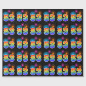 おもしろい花火+レインボーパターン"53"イベント番号 ラッピングペーパー (フラット)