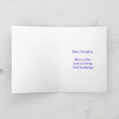 おもしろい花火+虹の模様"53"誕生日# カード (内部)