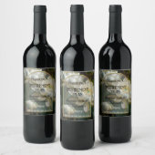 おもしろい芸術的フローラ ワインラベル (ボトル)