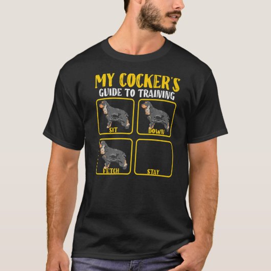 おもしろい英語コッカースパニエル犬犬トレーニングガイドmo tシャツ (正面)