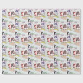 おもしろい英語マネーパターンアクセサリーPound notes ラッピングペーパー (フラット)