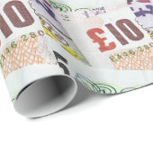 おもしろい英語マネーパターンアクセサリーPound notes ラッピングペーパー (ロールコーナー)