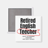 おもしろい英退職した語先生のスペルミス マグネット (正面/裏面)