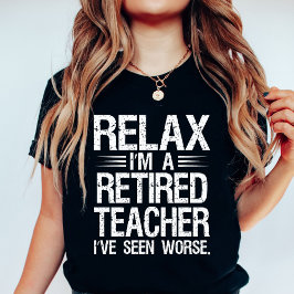 おもしろい英退職した語先生誕生日ホワイト Tシャツ