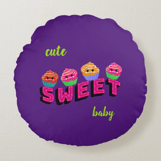 おもしろい菓子 ラウンドクッション (正面)