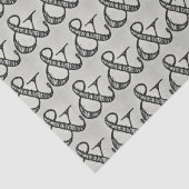 おもしろい落書きアンパサンド記号ブラック&グレー 薄葉紙 (詳細)