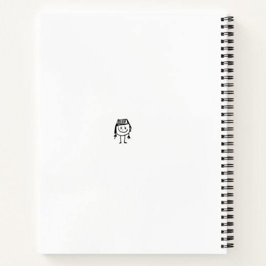 おもしろい落書きアートのカスタムネームアーティストスケッチブック ノートブック (裏面)