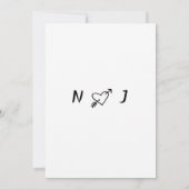 おもしろい落書き手描き書結婚ユニークの 招待状 (裏面)