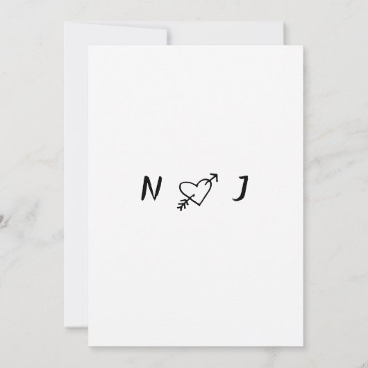 おもしろい落書き手描き書結婚ユニークの 招待状 (裏面)