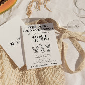 おもしろい落書き手描き書結婚ユニークの 招待状