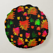 おもしろい葉水色装飾用クッション ラウンドクッション (裏面)