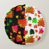 おもしろい葉水色装飾用クッション ラウンドクッション (裏面)