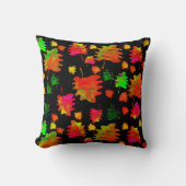 おもしろい葉水色 クッション (正面)