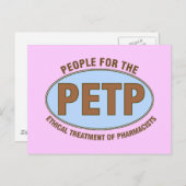 おもしろい薬剤師ギフトユニーク「PETP」設計 ポストカード (正面/裏面)