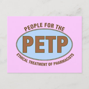 おもしろい薬剤師ギフトユニーク「PETP」設計 ポストカード